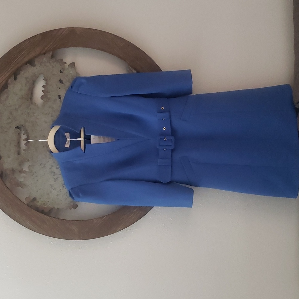 Vintage shoulder padded midi dress